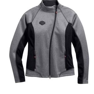 Harley Davidson Grey & Black Zip Front Jacket